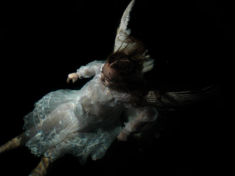 religious angel series Underwater Photography in Caravaggio Style