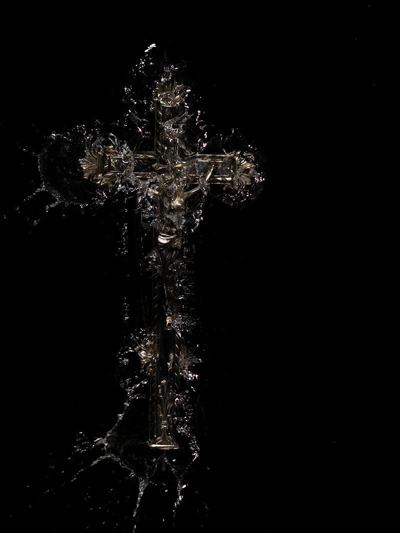using a catholic symbol to recreate a still life baptism image