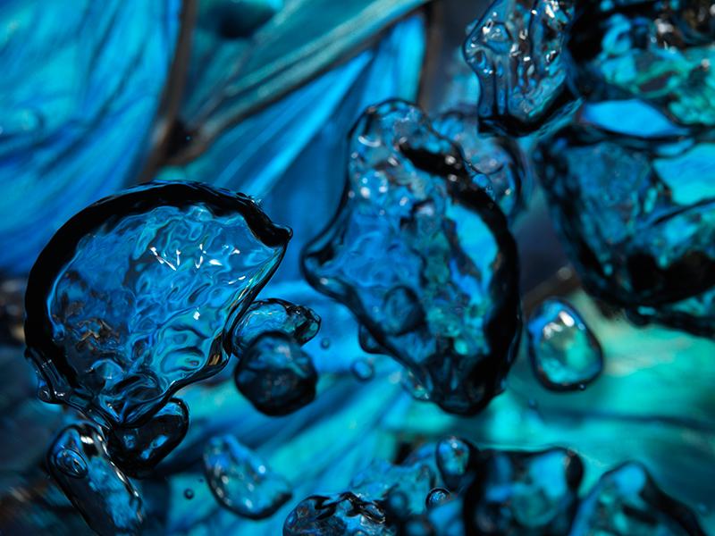 Bubble Art: Captivating Moments with Blue Morpho Butterflies